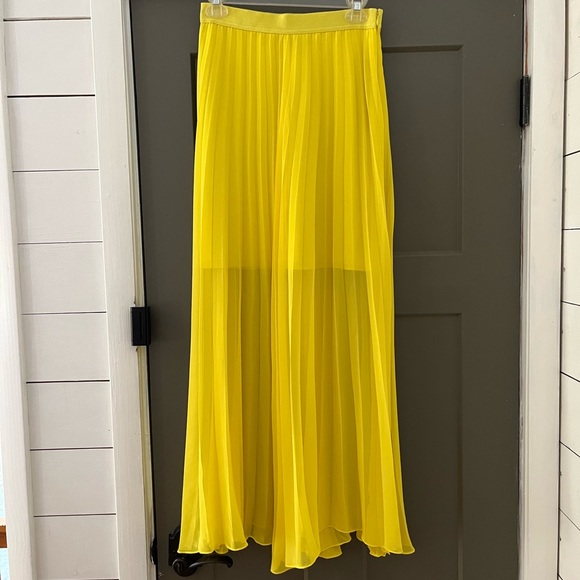 Ann Taylor Dresses & Skirts - Ann Taylor pleated maxi skirt yellow XS